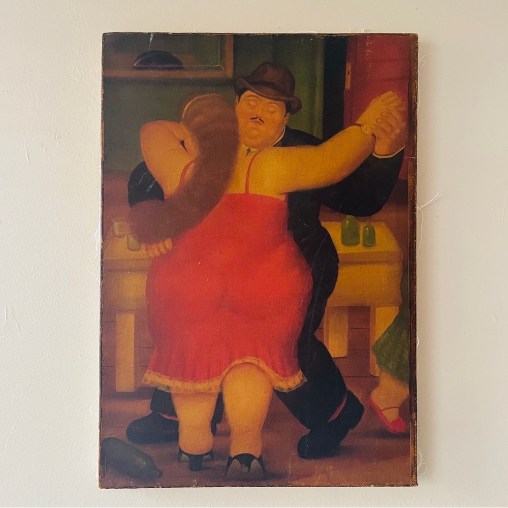 Vintage Fernando Botero Canvas Painting